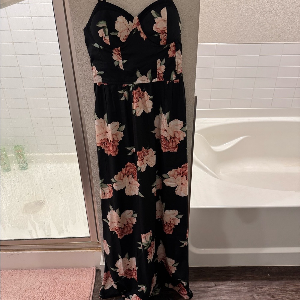 Black Floral Maxi Dress